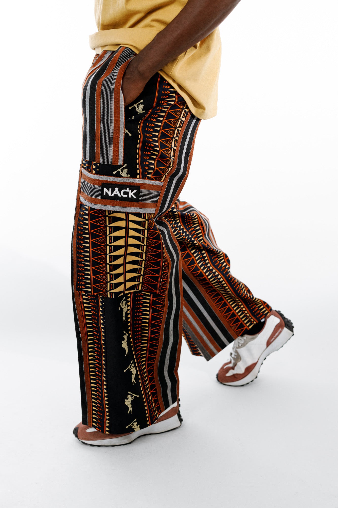 Afropop Mix Pant in Brown