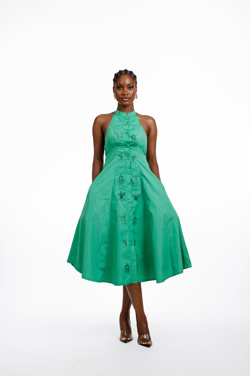 Female Dress (Ife) in Green