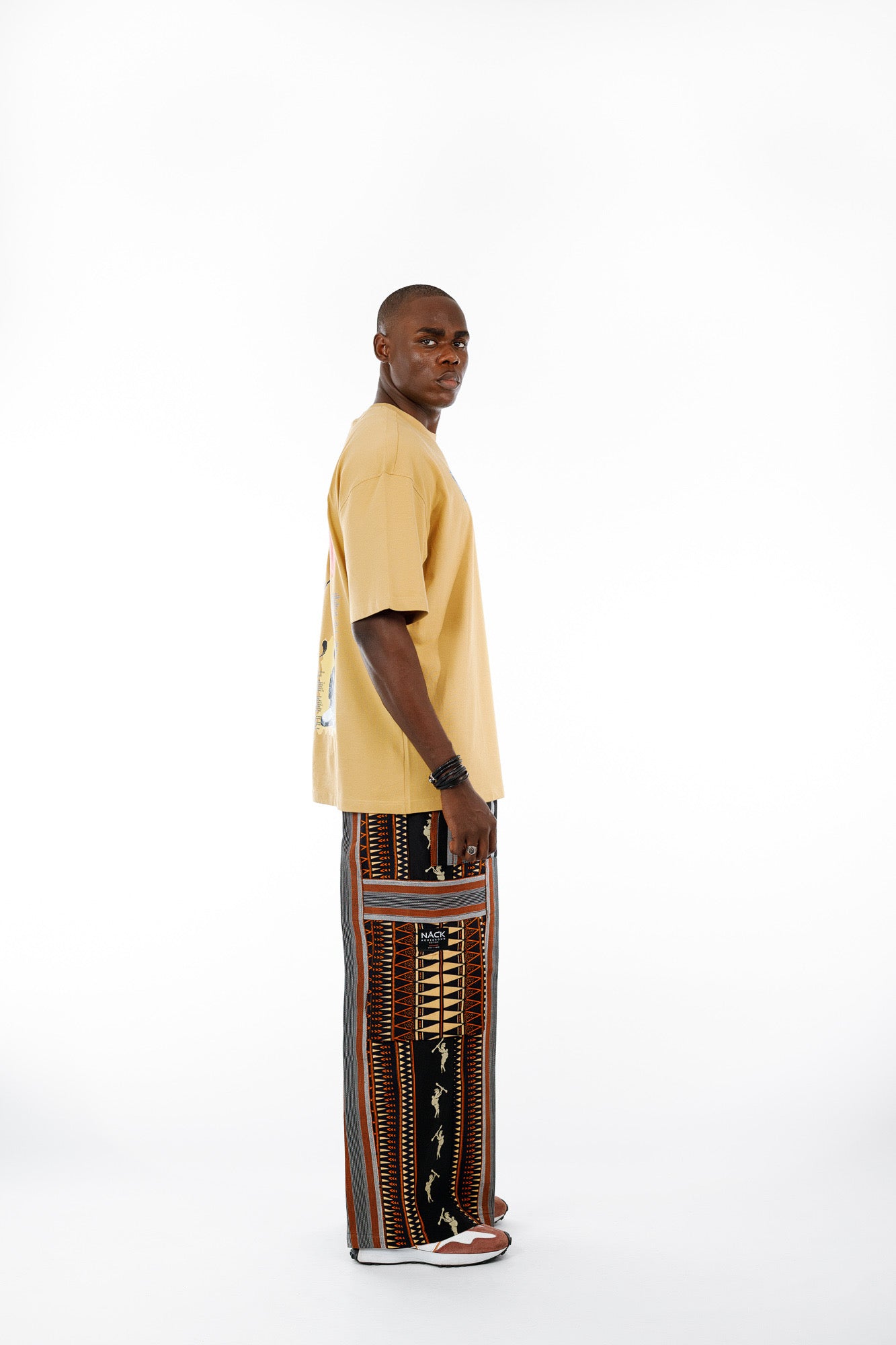 Afropop Mix Pant in Brown