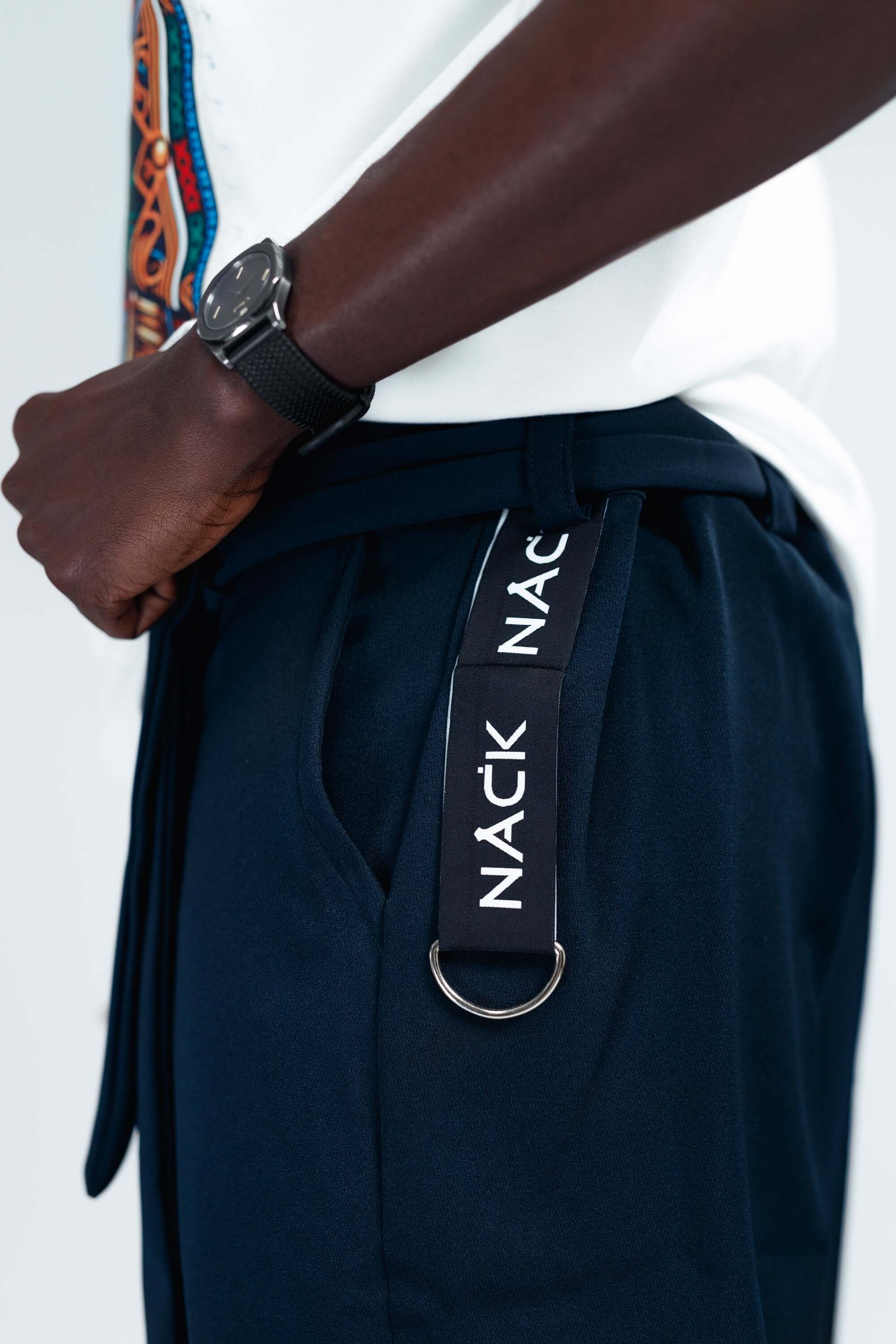 NACK Art Silk Pant in Blue - Pants