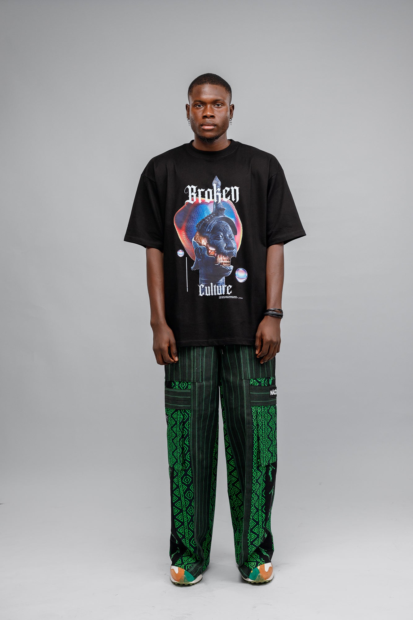 Afropop Mix Pant in Green