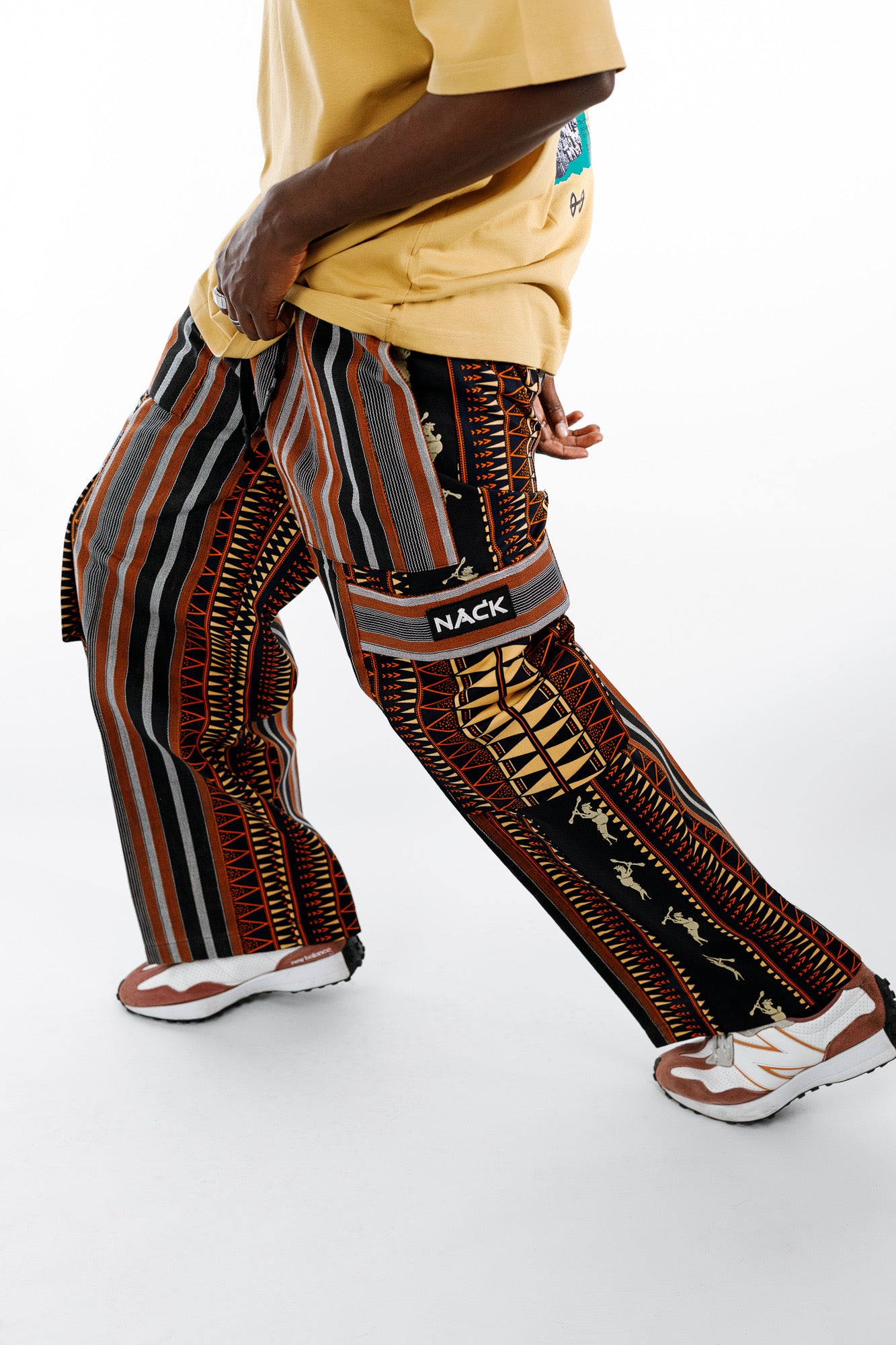 Afropop Mix Pant in Brown