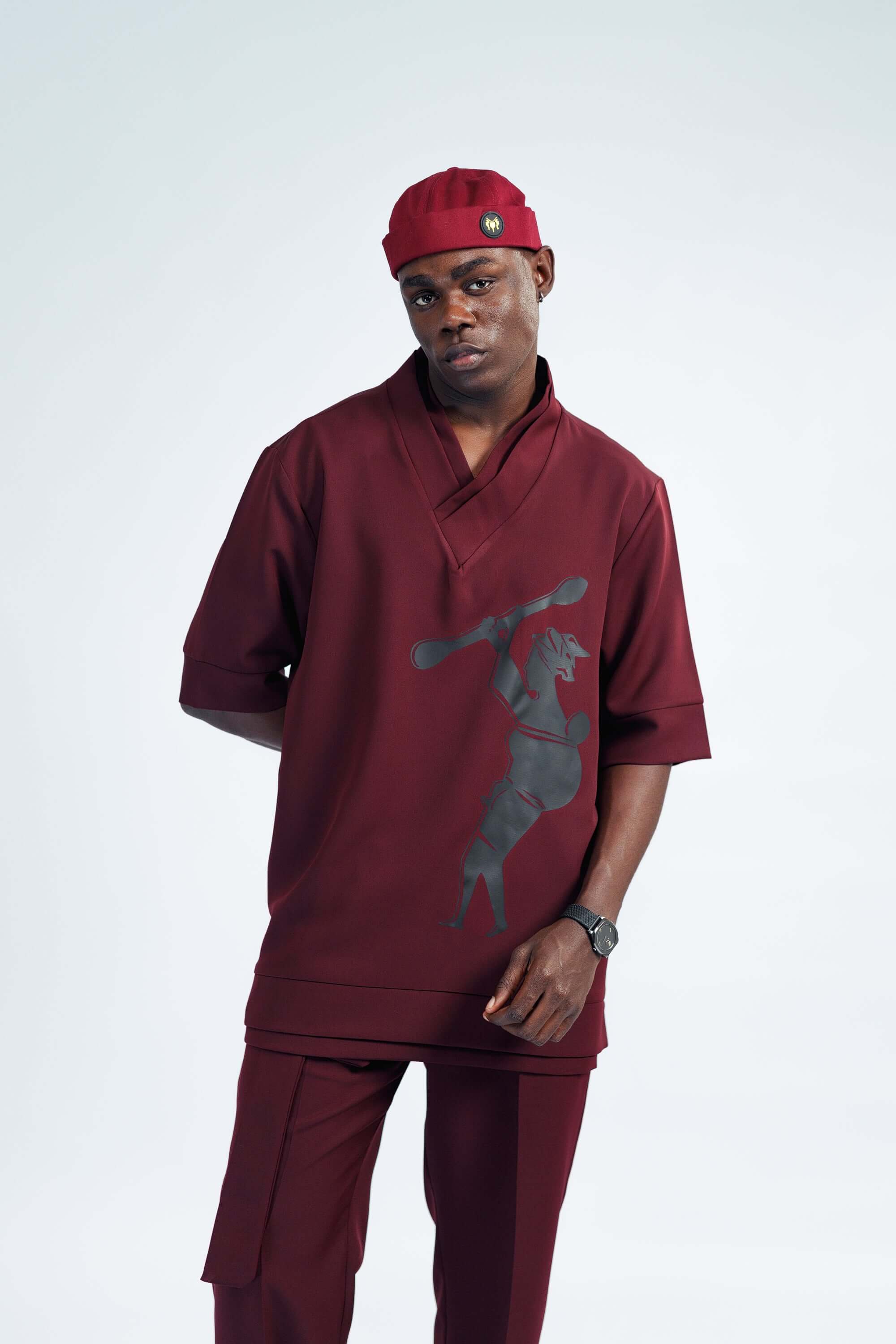 NACK Man ID 2pcs in Wine - Clothing