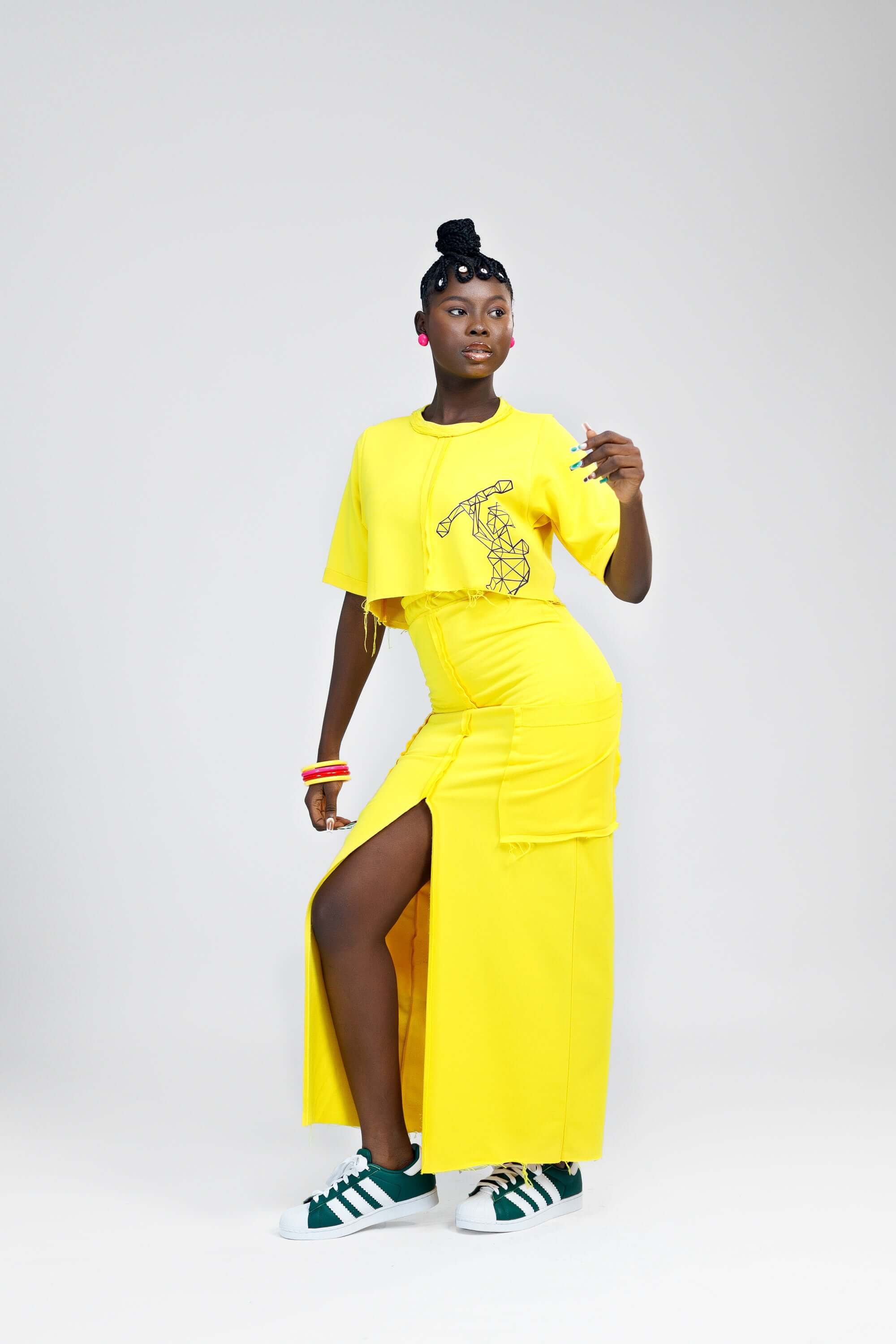 Female Karko 2pcs in Yellow - Dresses