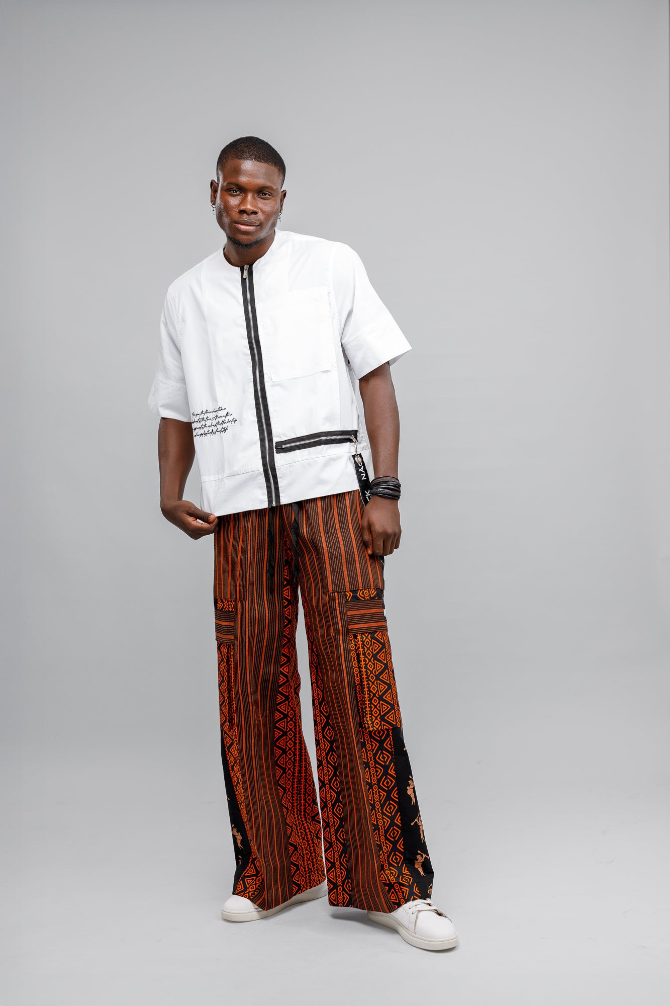Afropop Mix Pant in Orange