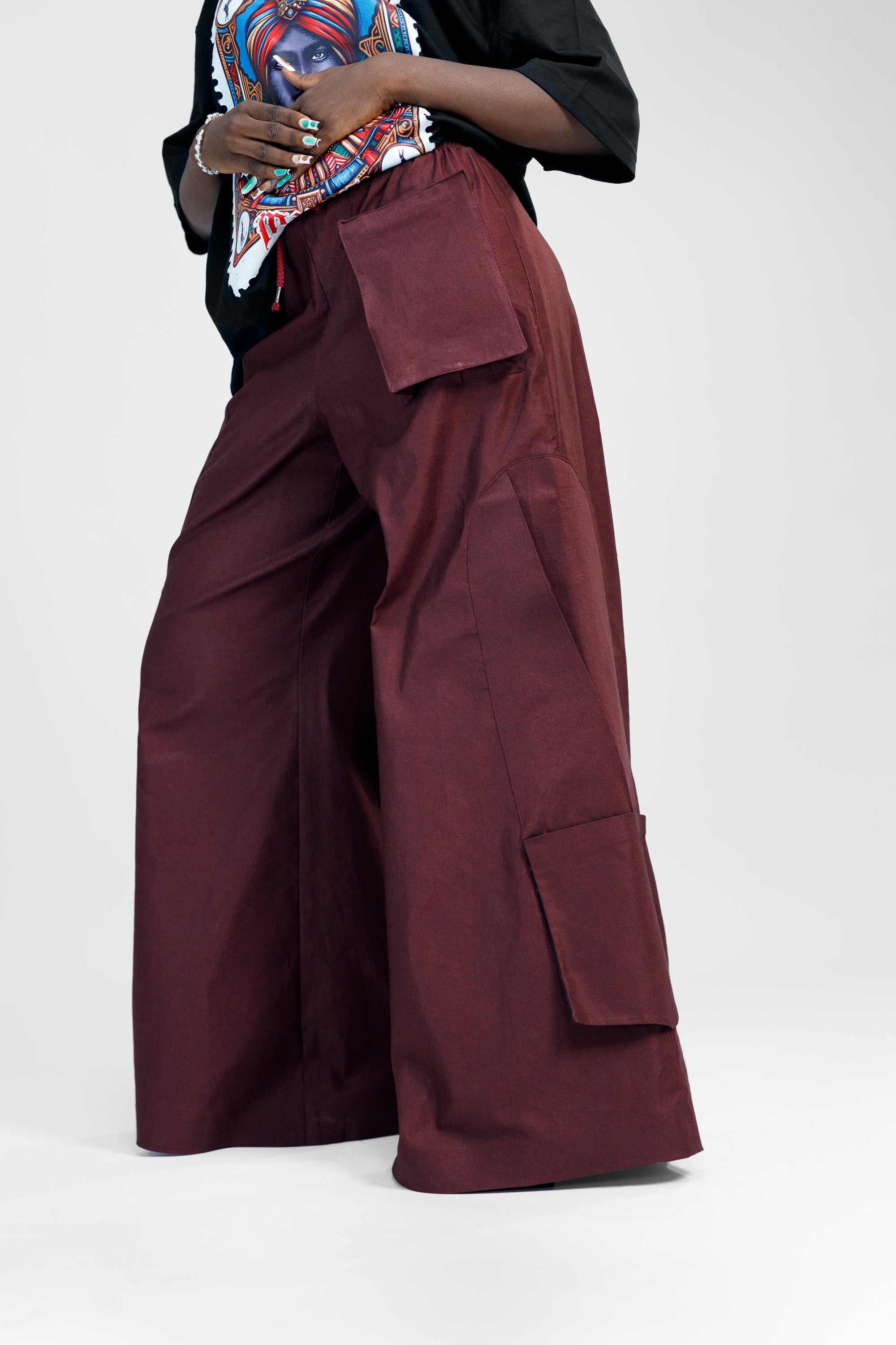 Bell Pant in Wine