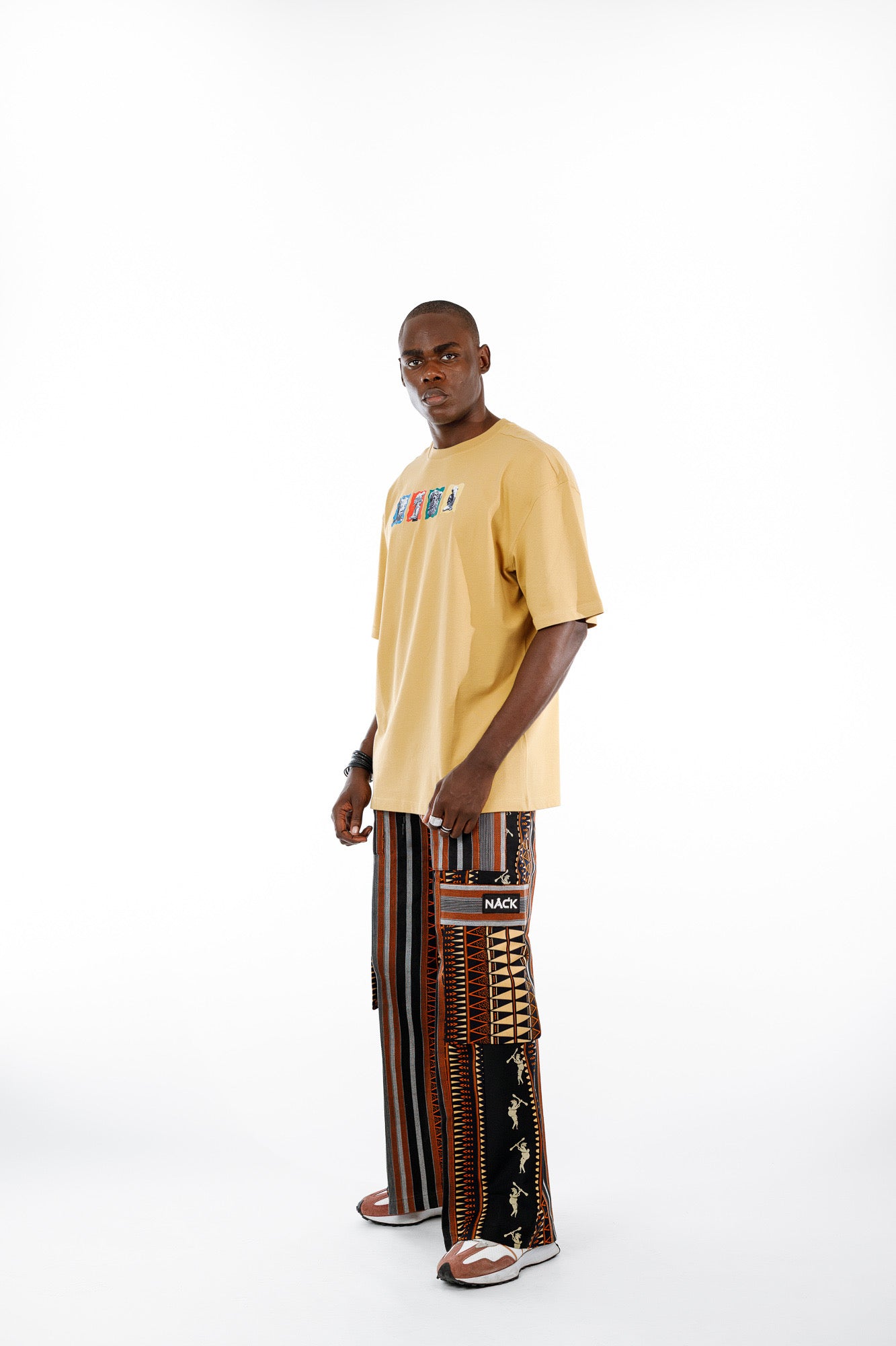 Afropop Mix Pant in Brown