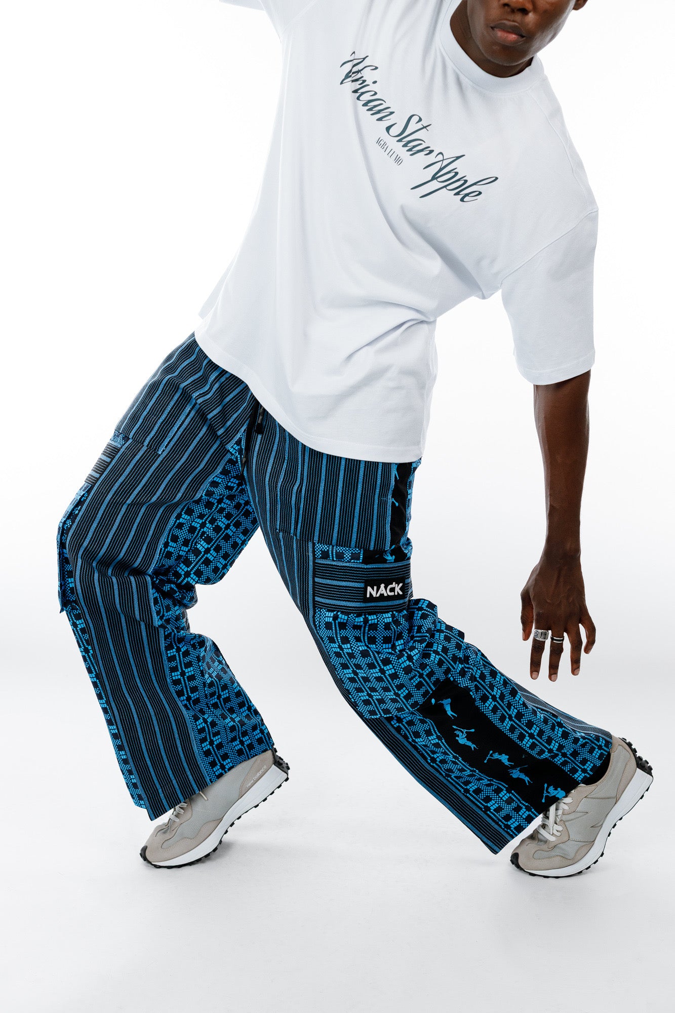Afropop Mix Pant in Blue