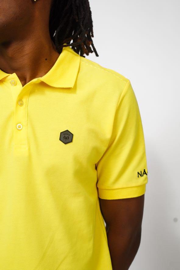 NACK PVC Polo in Yellow - Shirts & Tops