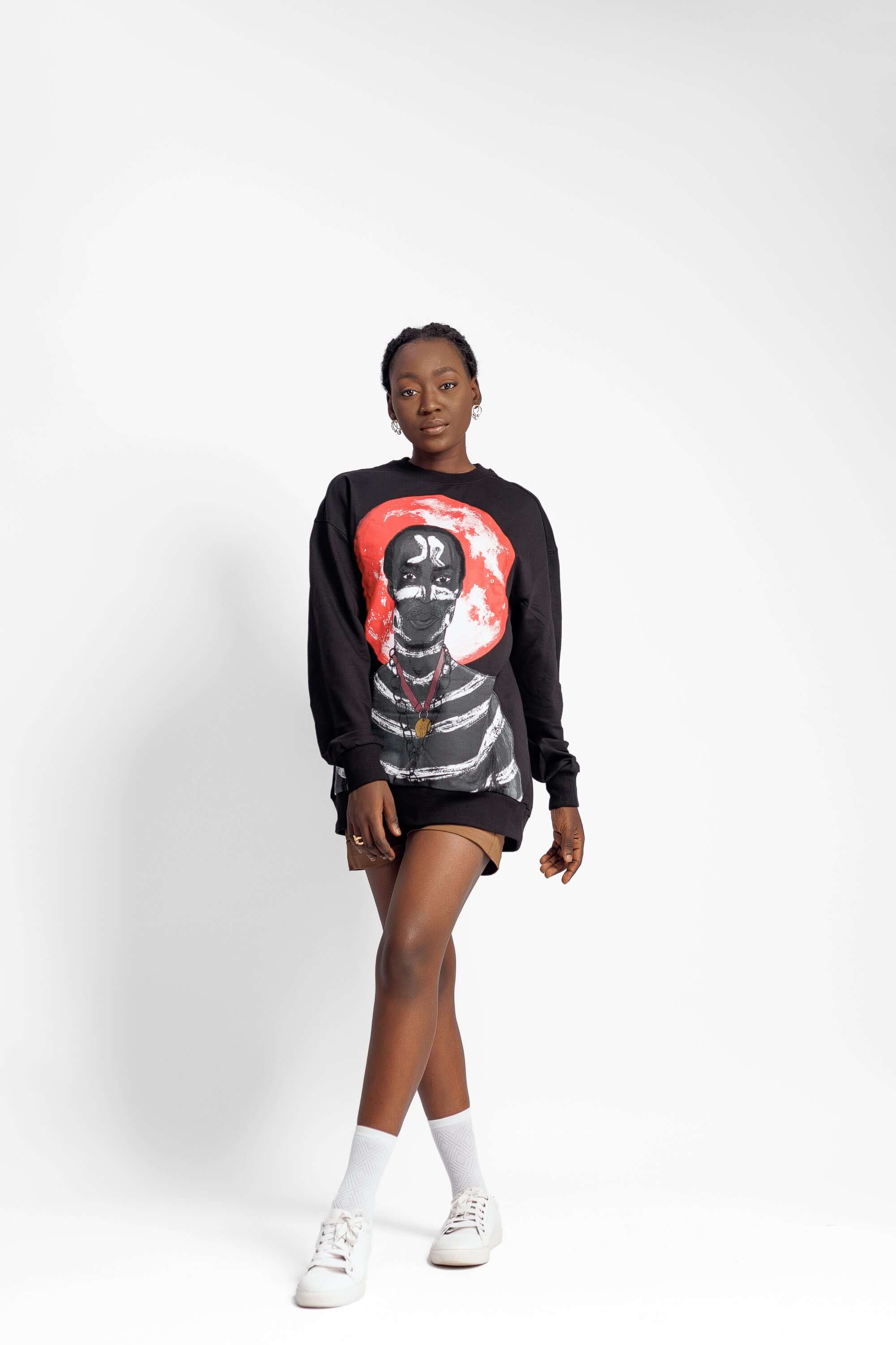 Fela Sweat Top in Black - Shirts & Tops