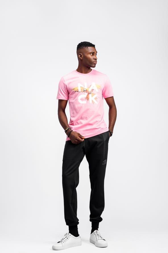 Afrobird Tee in Pink - NACK APPAREL