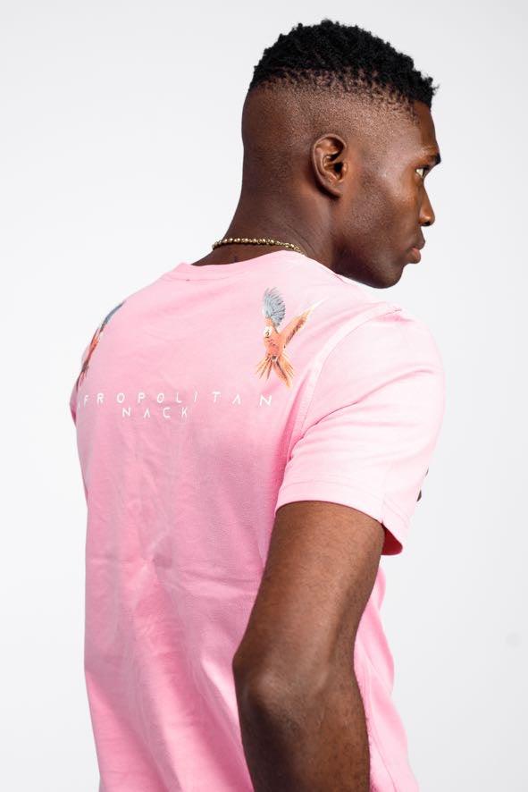 Afrobird Tee in Pink - Shirts & Tops