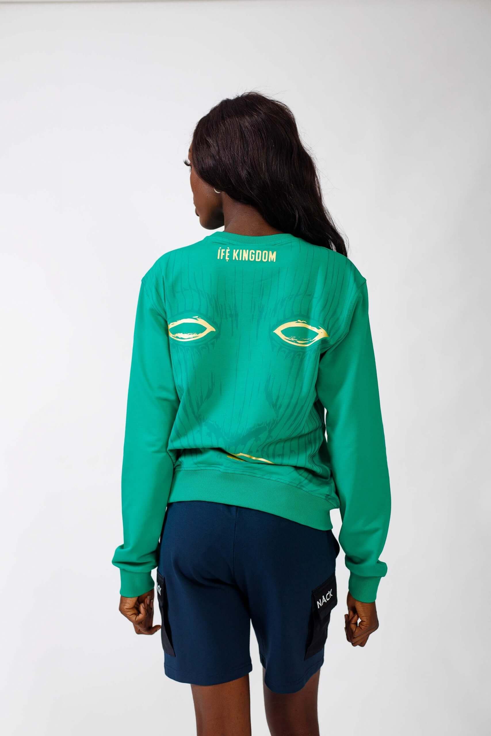 Ife Kingdom Sweat Top in Green - Shirts & Tops