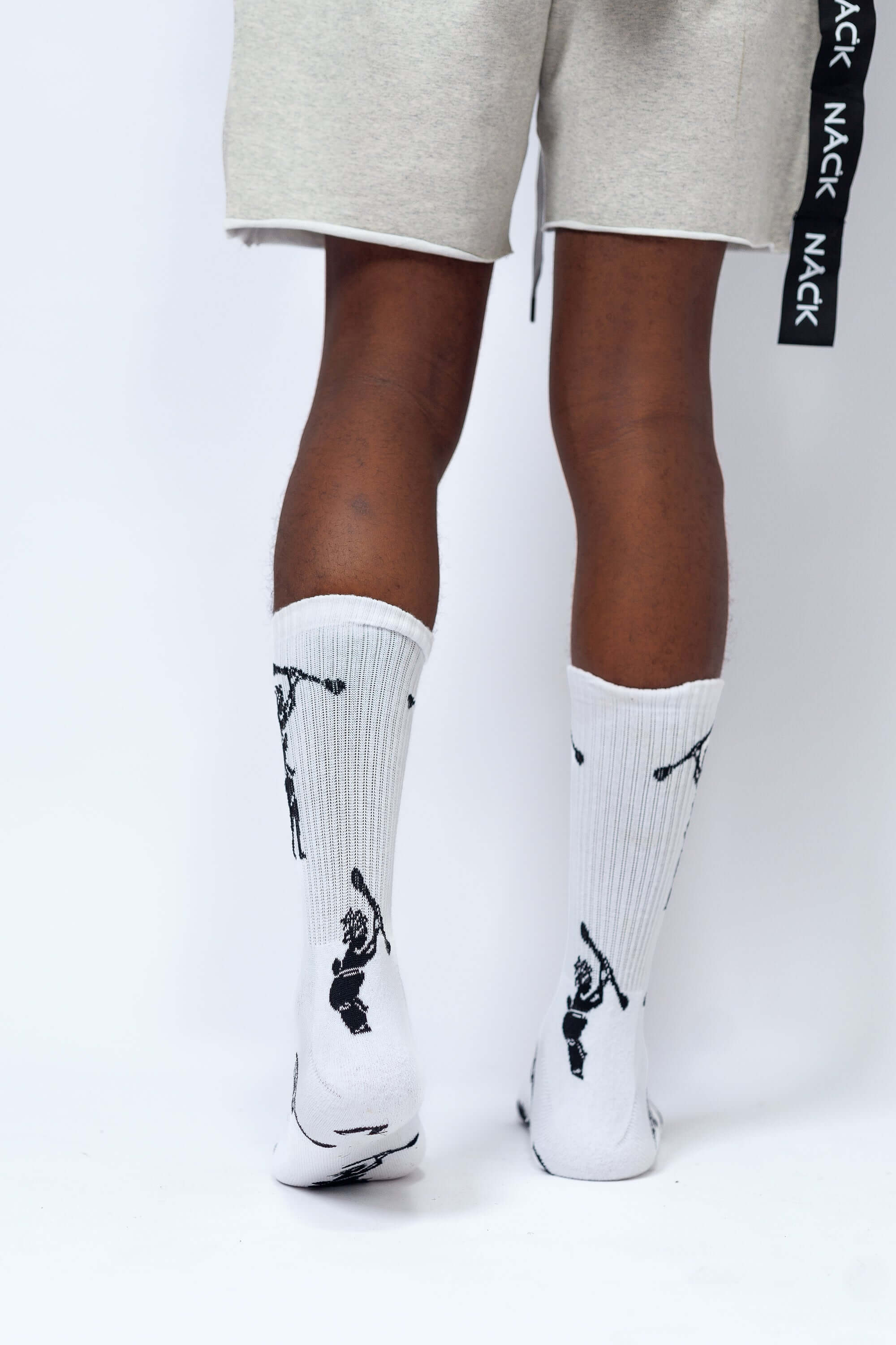 HF NACK Logo Socks in White - Socks