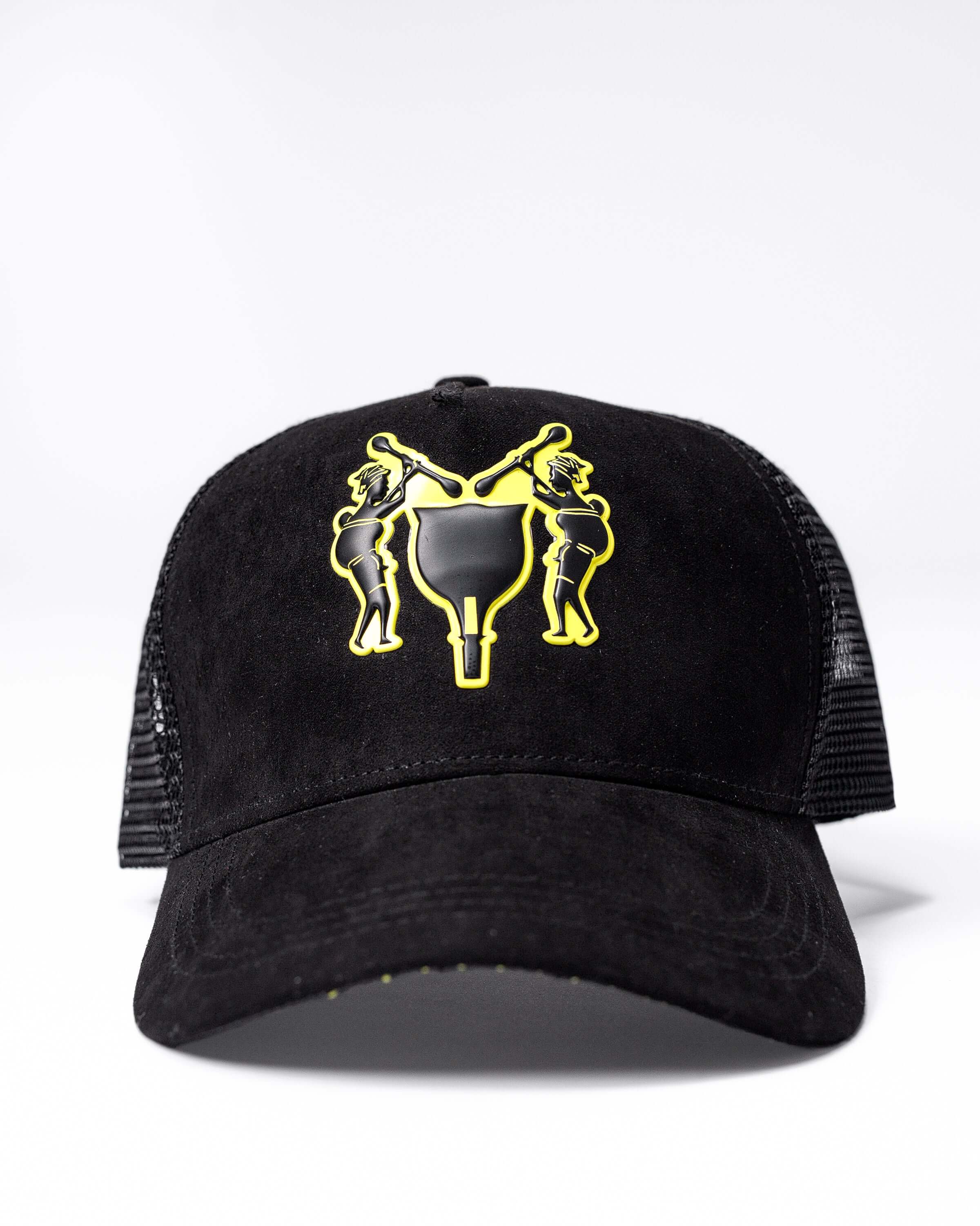 NACK 3D Logo Cap in Black/Yellow - Hats