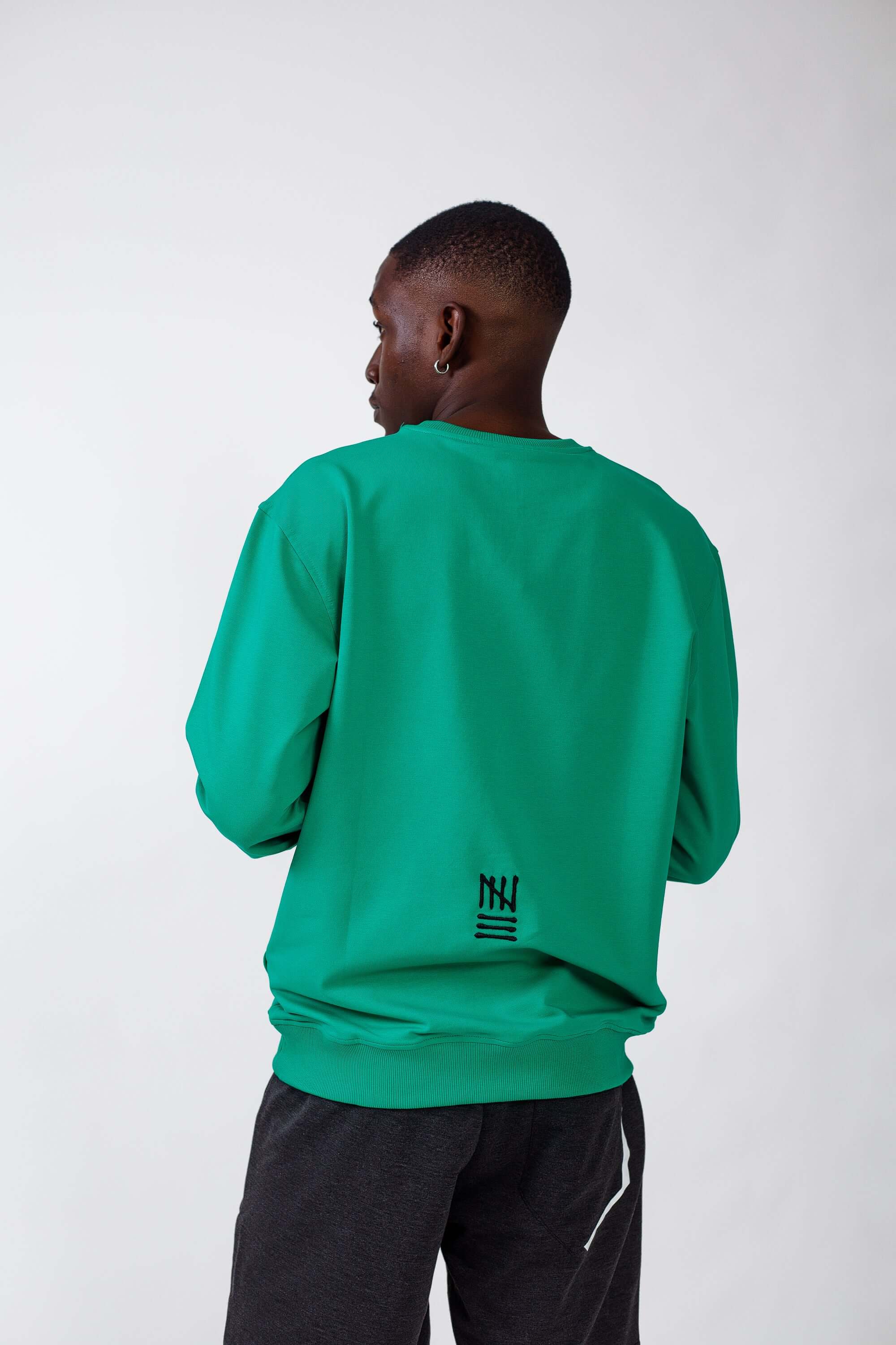 NACK Classic Sweat Top in Green - Shirts & Tops