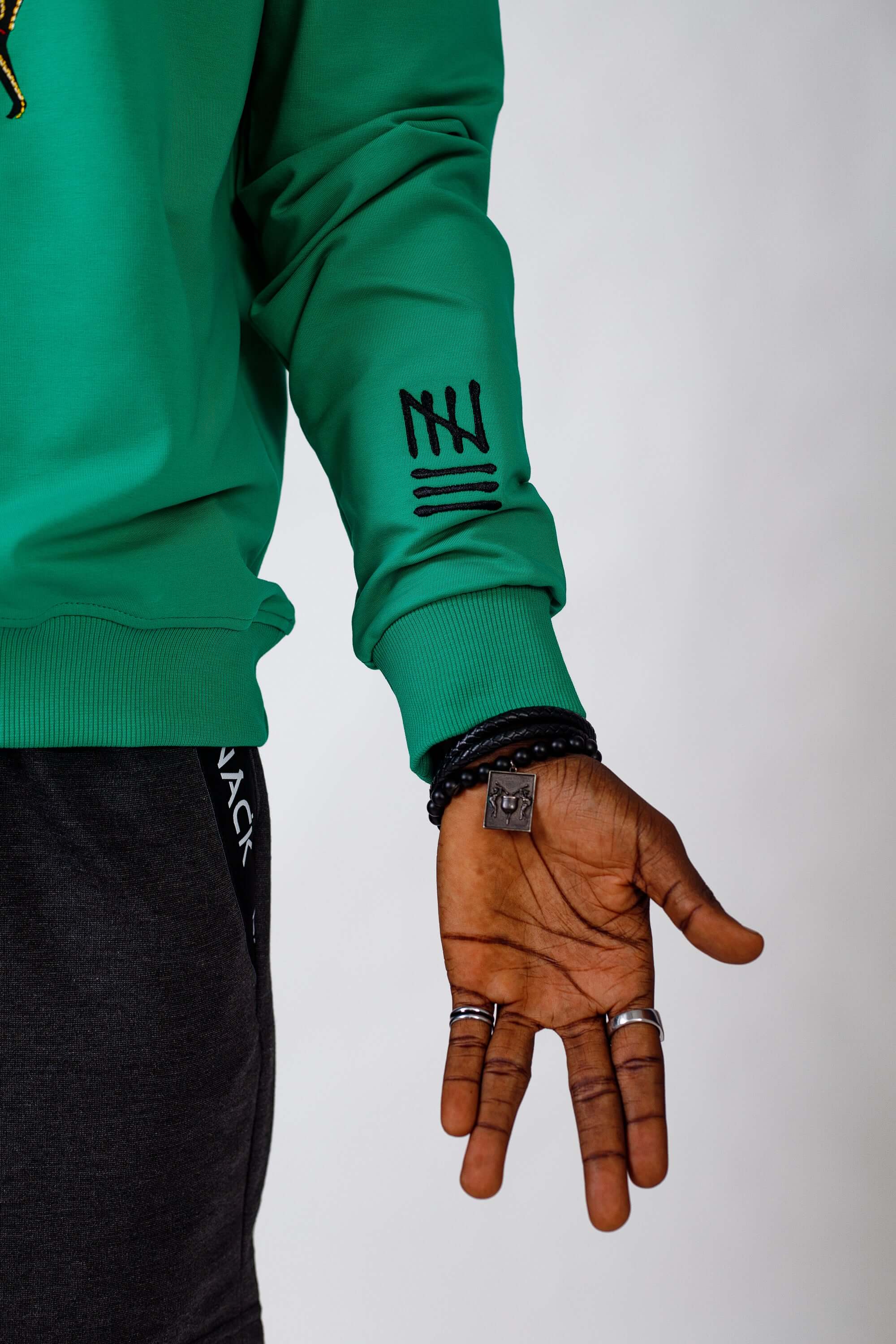 NACK Classic Sweat Top in Green - Shirts & Tops