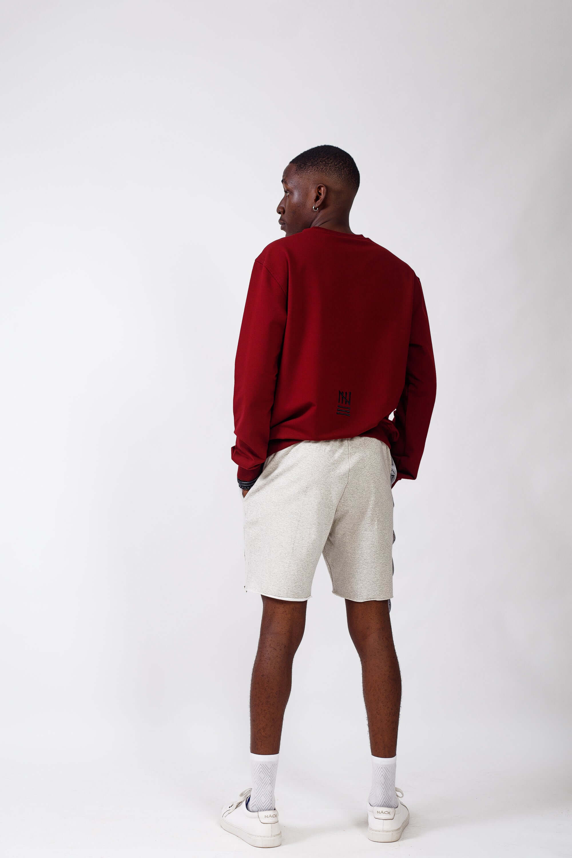 NACK Classic Sweat Top in Wine - Shirts & Tops