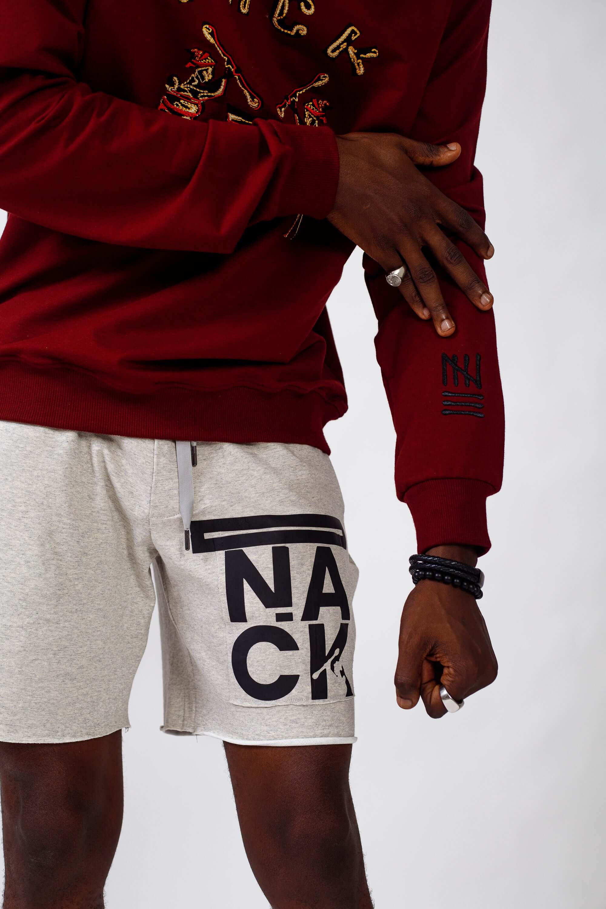 NACK Classic Sweat Top in Wine - Shirts & Tops