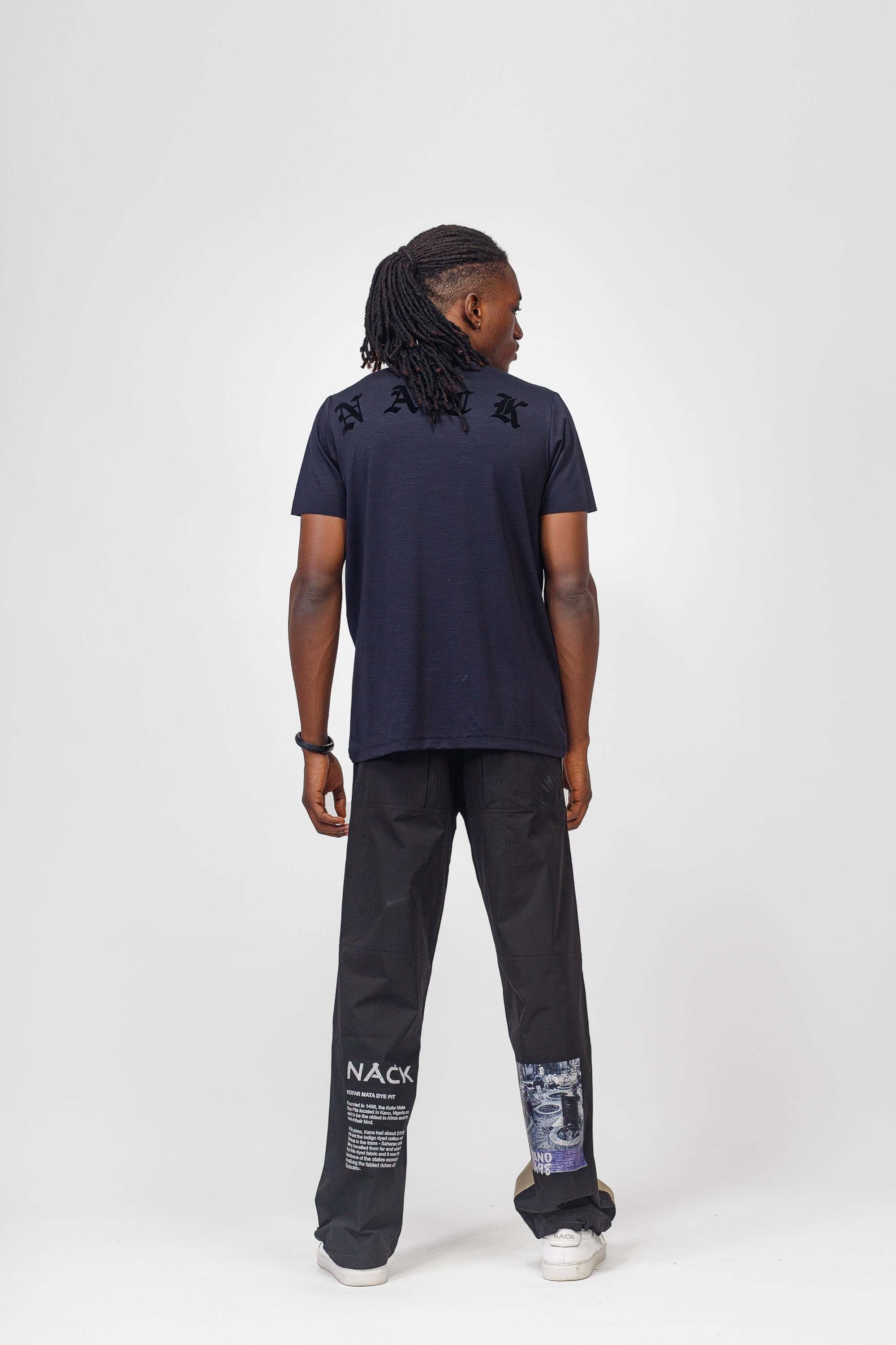 NACK FAB Tee in Navy Blue -