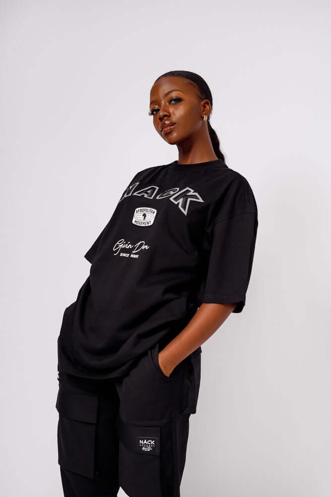 Afropolitan Movement Tee in Black - Shirts & Tops