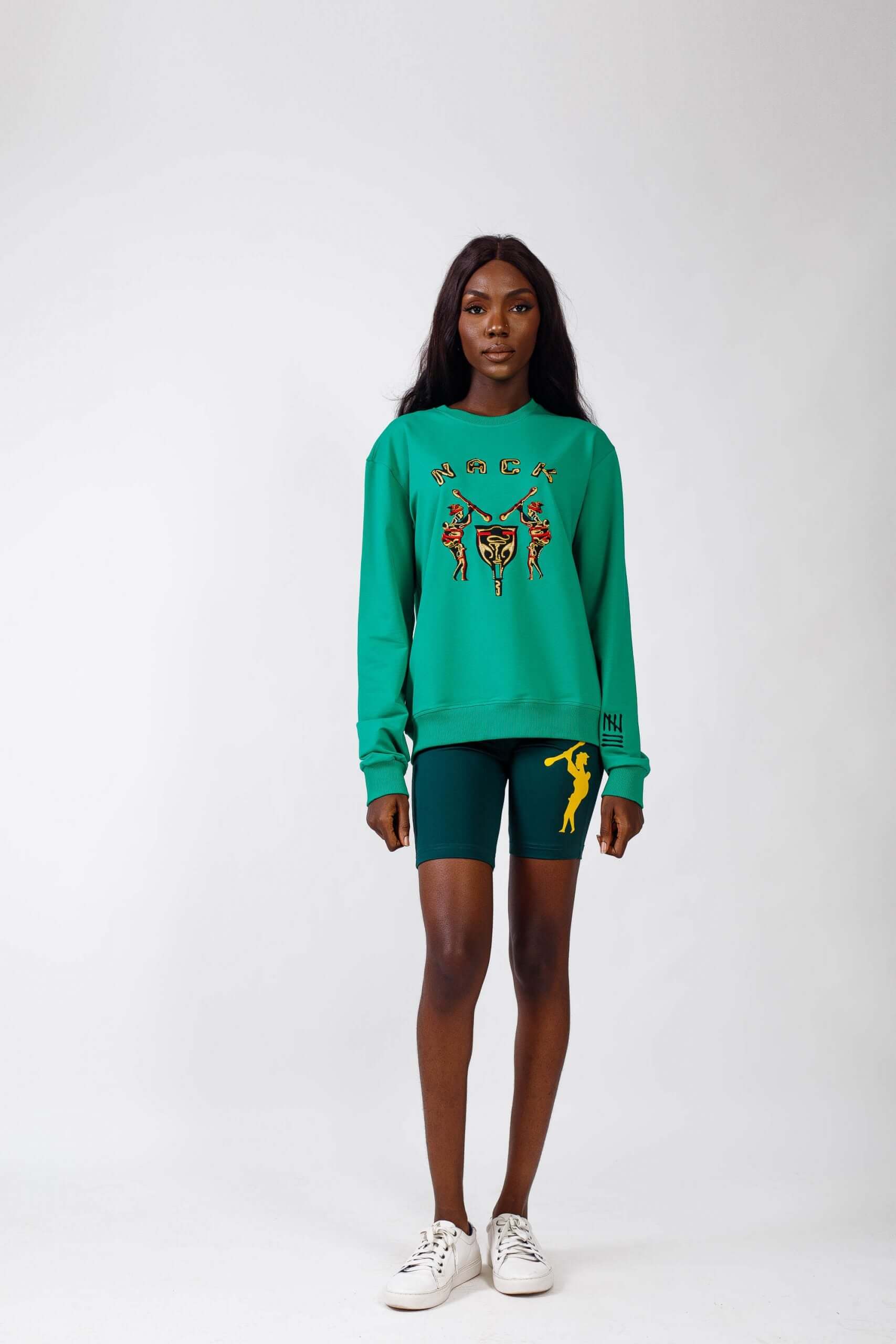 NACK Classic Sweat Top in Green - Shirts & Tops