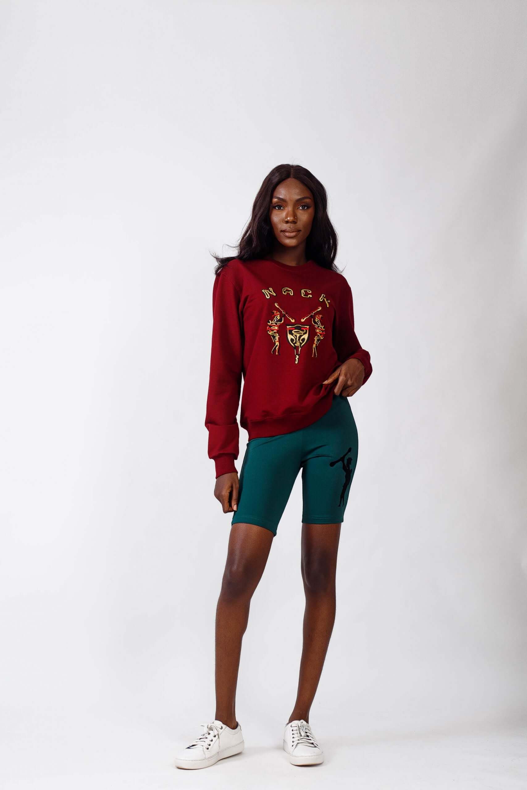 NACK Classic Sweat Top in Wine - Shirts & Tops