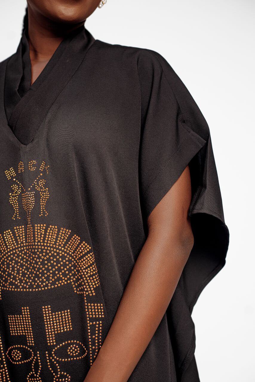 Festac Native Dress in Black - Dresses