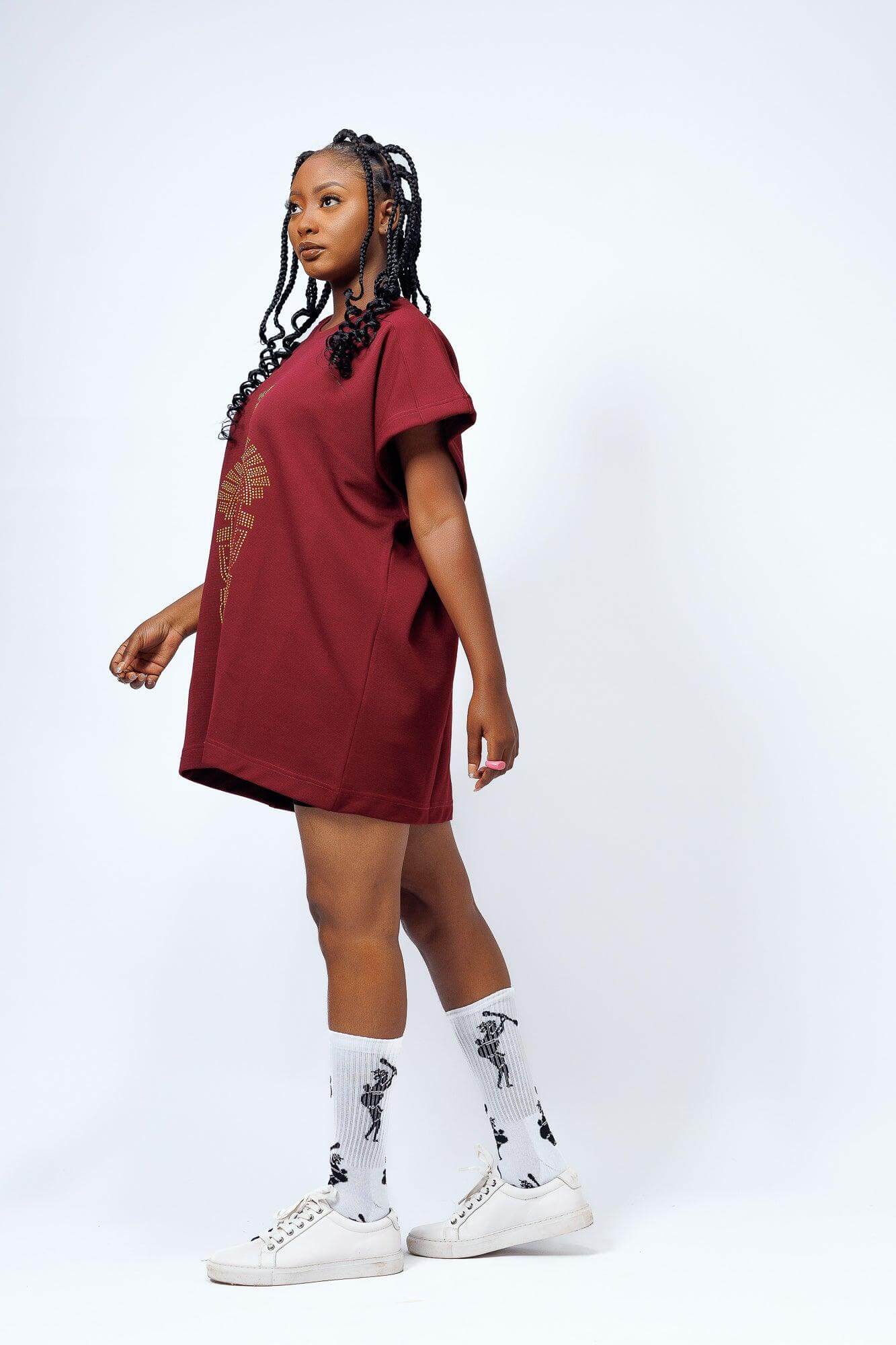 Festac Top in Wine - Shirts & Tops