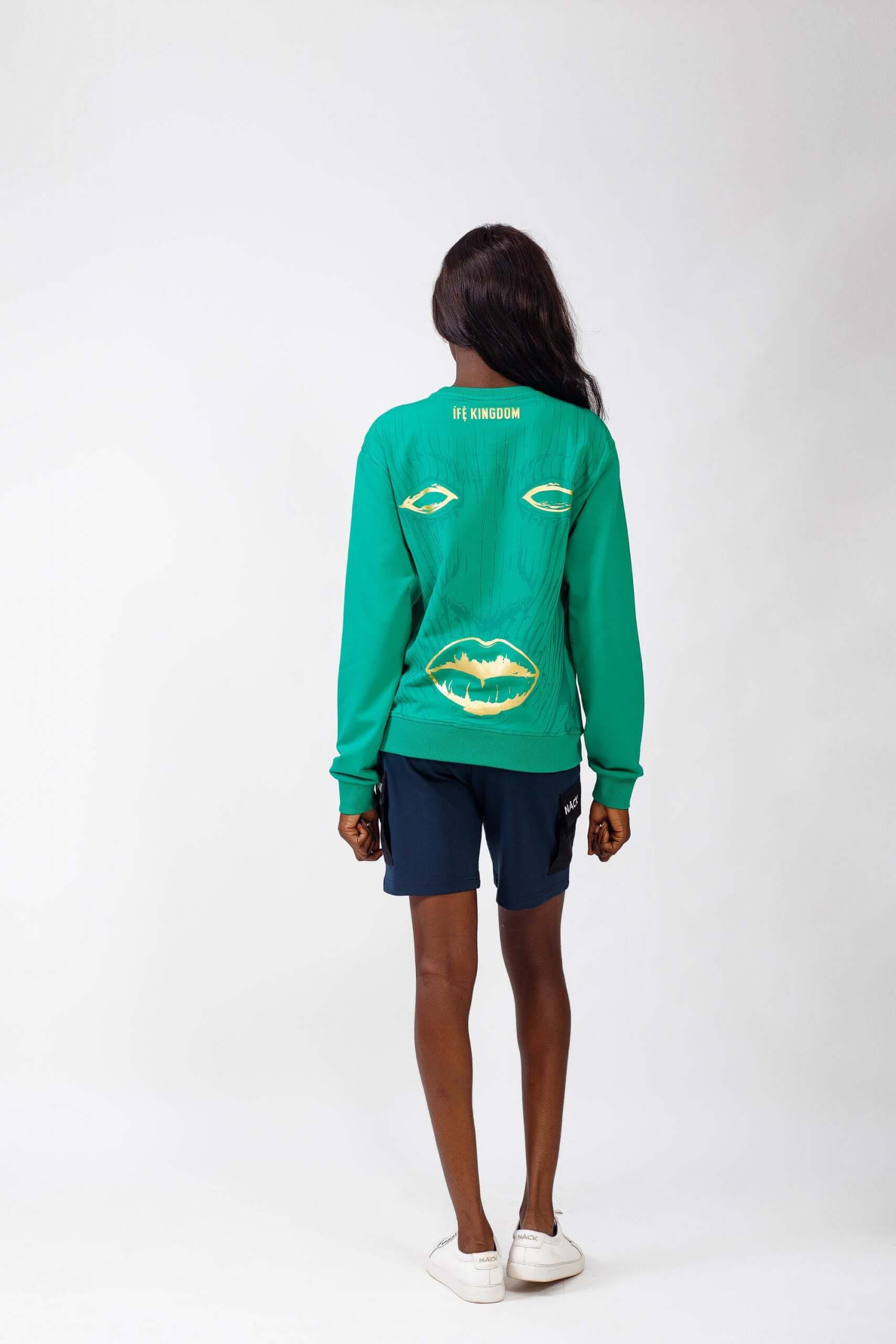 Ife Kingdom Sweat Top in Green - Shirts & Tops